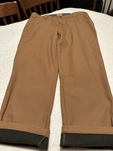 Coleman Men's Pockets Durable Canvas Fleece Lined (Warm) Pant TOFFEE BROWN 38X30 - Picture 1 of 17