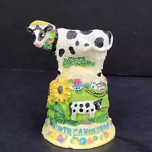 Campana de mano de vaca Holstien láctea Carolina del Norte resina de viaje de recuerdo de colección - Imagen 1 de 9