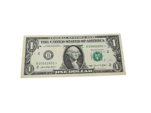$1 Replacement Star (*) Note. Series 2021 B 00062601*, lower serial #/AU - Picture 1 of 1
