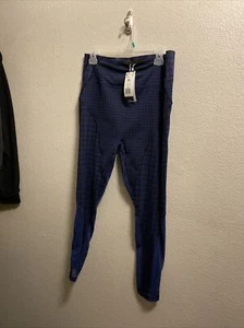Ivy Park Blue Houndstooth Leggings Size XL - Picture 1 of 14