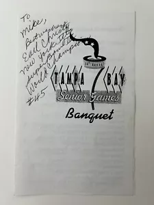Earl Christy Signed Tampa Bay Senior Games Program NY Jets Super III Bowl Champs - Picture 1 of 4