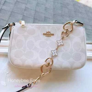 Nuevo con etiquetas Coach Nolita 19 en lona exclusiva CS442 + una cadena floral extendida - Imagen 1 de 12