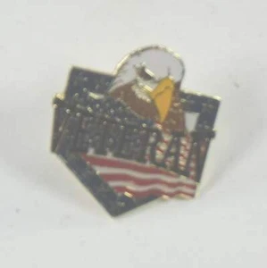 Totalmente nuevo esmalte VETERANO SOLAPA PIN sombrero bandera águila estrellas militares 1" Pinmart - Imagen 1 de 2
