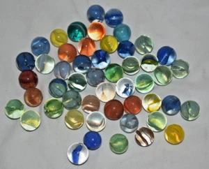 Vintage Marbles Lot of 50 Cat Eye Styles Various Types, Sizes & Colors - Foto 1 di 8