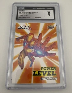 Upper Deck Marvel Anime Vol 2 Power Level Iron Man CGC 9 2023 - Imagen 1 de 7