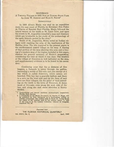 John W Griffin & Hale G Smith, Nocoroco: A Timucua Village of 1605 Now in Tomoka - Foto 1 di 1