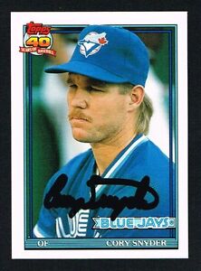 Cory Snyder #111T signed autograph auto 1991 Topps Baseball Trading Card