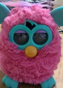 Hasbro Furby 2012 algodón caramelo rosa/verde azulado coleccionable probado N funciona - Imagen 1 de 6