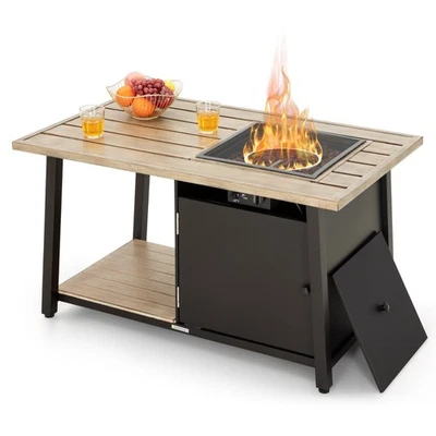 46'' Propane Fire Pit Patio Gas Fire Pit Table Large Firepits Outdoor Heater - Image 1 of 4
