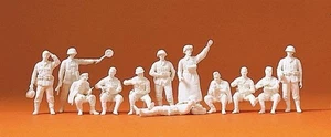 Preiser 16501 HO Scale German Army WWII Unpainted Figures Infantry at Rest (12) - Picture 1 of 4