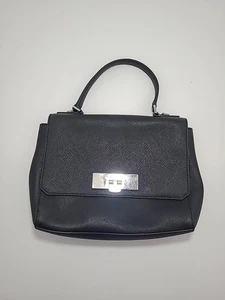 Michael Kors Callie Pebbled Black Leather Top Handle Crossbody Purse - Bild 1 von 16