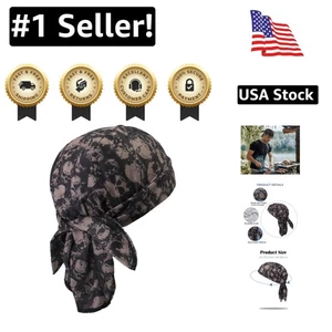 Lightweight Skeleton Print Do Rag - Sweat-Wicking Durag for Active Lifestyles - Picture 1 of 7