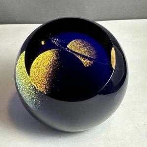 Vintage 2000 GES Glass Eye Studio 'Saturn' Kunstglas Briefbeschwerer - Bild 1 von 11