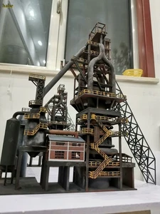 N Scale 1/160 Large Steel Plant Model Blast Furnace Model Building Model New - Picture 1 of 5