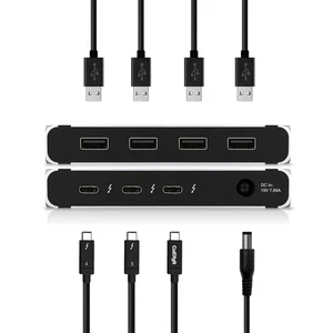 CalDigit Thunderbolt 4 Element Hub - 4X USB4 Ports, USB 3.2 Gen2 10Gb/s, Sing... - Afbeelding 1 van 9
