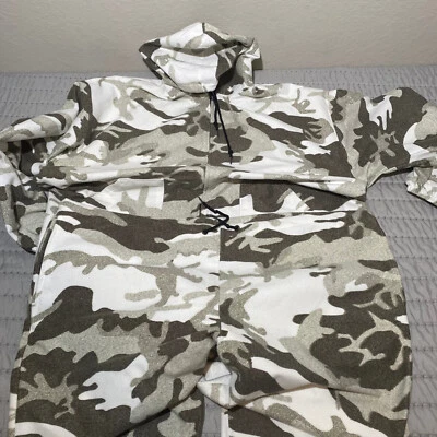 VTG Cabela’s Snow Camo Set XL White Winter Hunting Jacket Pants Made USA XL Reg - Image 1 of 4