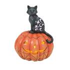 Pre-Order: Black Cat on Pumpkin LED By: Heartwood Jim Shore *SHIPS 05/2024* NEW