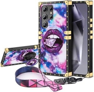 Galaxy S24 Ultra Hülle mit Ständer & Gurt Lila Robust S24 Ultra 6,8" - Bild 1 von 8