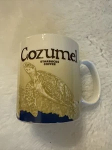 Starbucks 2013 COZUMEL Global Icon Sammler Serie 16 Unzen Kaffeebecher Schildkröte Strand - Bild 1 von 3