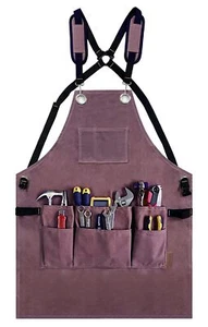 Woodworking Tool Apron 22 OZ Waxed Canvas Durable Heavy Duty Work Apron Adjus... - Picture 1 of 8