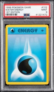1999 Pokemon Base Set 1st Edition Water Energy #102 PSA 9 - Picture 1 of 2