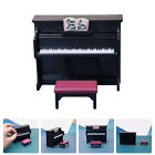Black Mini Plastic Piano Model with Stool - Great for Teaching Kids Music 