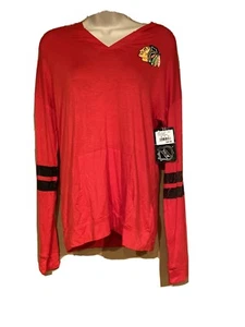 Niñas Mediana M Chicago Blackhawks Hockey Camisa con Capucha Nueva con Etiquetas - Imagen 1 de 11