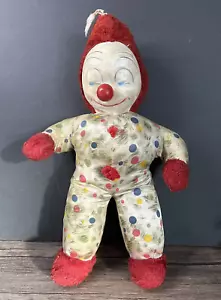 Ideal Novelty Toy Company Clown 1930 Vintage Music Boy Doll Red Wooden Nose - Picture 1 of 19