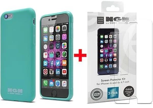 Pacchetto Custodia iPhone 6s/6 + Kit Protezione Schermo - (Turchese + Trasparente Ultra-HD) - Foto 1 di 6