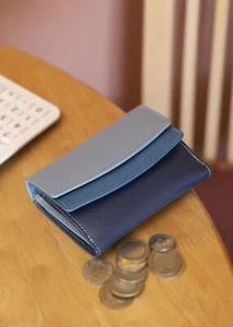 Portafoglio donna pelle premium con cerniera multicolore blocco RFID borsa donna - Foto 1 di 10