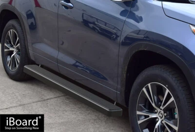 Escalones laterales iBoard negros premium de 5" aptos para Toyota Highlander 08-19 Foto 1 de 4