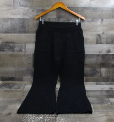 Pantalones de salón Athleta para mujer pequeños negros Felicity acogedores tejidos acanalados Foto 1 de 4