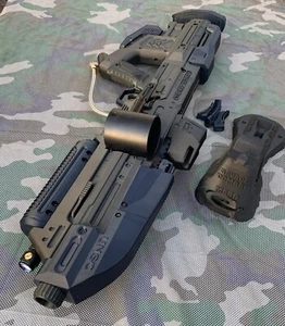 Savage Combat Halo MA40 Assault Rifle Black/Blue Tippmann A5 Paintball Marker - Picture 1 of 20