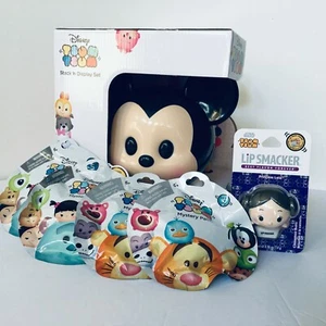 Disney Tsum Tsum Stack N Display Micky Carry Case +4 Mystery Pack +1 Lip Balm  - Picture 1 of 12