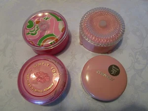 Vintage Lot 4 dusting Powder boxes sealed w/Puffs Houbigant Landers Cheramy NOS - Picture 1 of 8