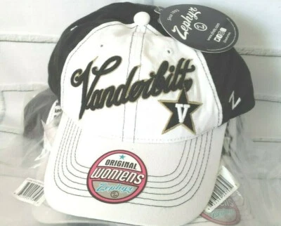 Vanderbilt Vogue Women's Team Visor Cap - 3 Pack Authentic Zephyr OLCP, White/Bl - Image 1 of 4