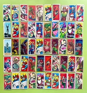 Lot of 50 Kamen Rider Menko Trading Cards '70s Japanese old manga Anime SFX - Picture 1 of 6