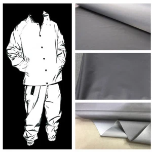 Sew on Hi Vis Reflective Fabric Chemical Fiber Highlight 1m Wide Sold By Metre - Picture 1 of 10