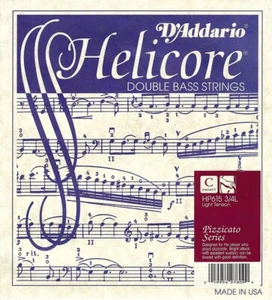 DAddario HP615 3/4L Helicore Pizzicato Series Double Bass C Ext String 3/4 Scale - Picture 1 of 2