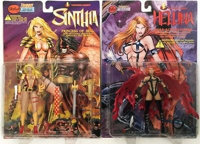 Skybolt Toyz Lightning Comics Hellina & Sinthia 1997 figuras lote de 2 ¡NUEVO! Foto 1 de 4