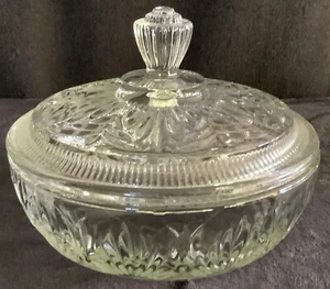 Avon Etched Glass Candy Dish w/Lid - Picture 1 of 3