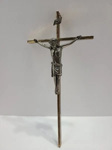 VTG. Crucifix Brass/Pewter Wall Hanging West Germany - Picture 1 of 6