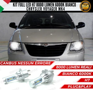 KIT FULL LED CHRYSLER VOYAGER IV H7 ANABBAGLIANTI 6000K BIANCO 8000 LUMEN CANBUS - Picture 1 of 11