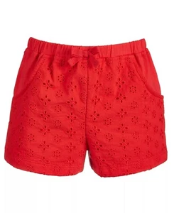 First Impressions CHERRY FLAME Baby Girls Eyelet Shorts, US 18 Months - Picture 1 of 1