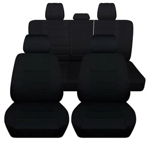 Front and Rear seat covers fits 2025 GMC sierra Elevation truck black - Foto 1 di 1
