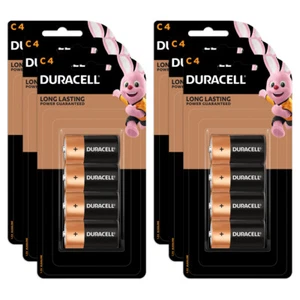 6x 4pc Duracell Coppertop C Size Alkaline Battery Pack Single Use Batteries - Picture 1 of 6