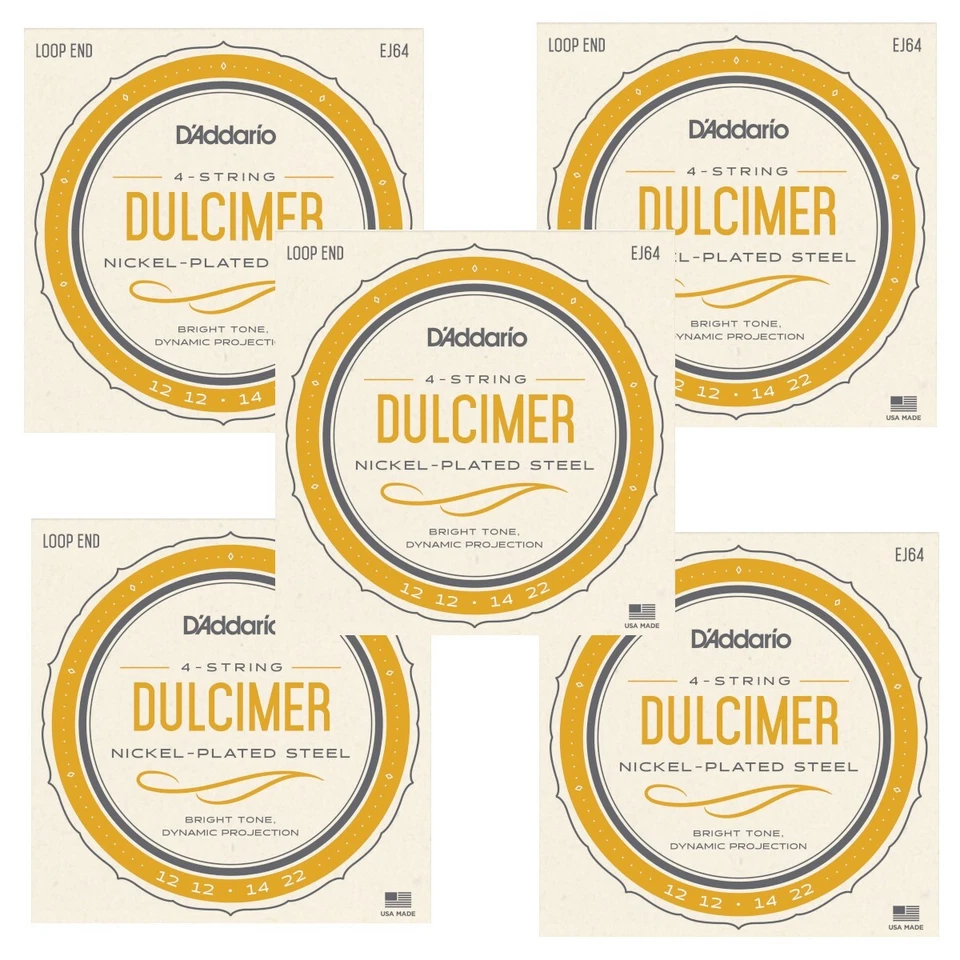 3 Sets D'Addario EJ64 4-string Dulcimer Strings