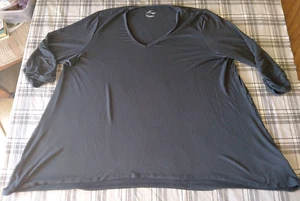 Joan Vass Womens Dark Green 1/2 Sleeve Top Rayon Plus Size 2X - Picture 1 of 6