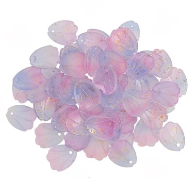 100x Colgantes de pétalos de flores de lámina dorada de vidrio murano para hacer joyas Foto 1 de 4