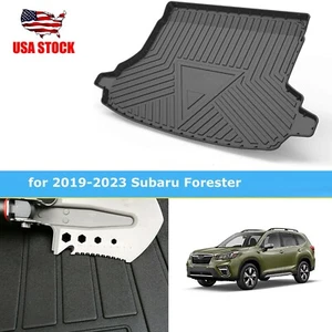 TPO Rear Cargo Trunk Liner Mat Floor Black fit for 2019-2025 Subaru Forester - Picture 1 of 16